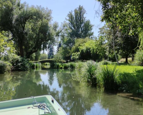 Vue des barques sur le Giessen